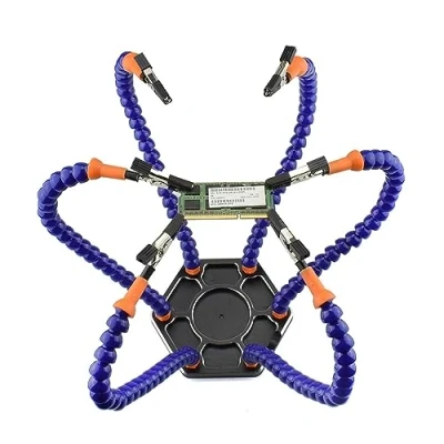 Imagen de la tercera mano soldadura de Manos ayuda con linterna carga USB 3X Lupa Soporte PCB Herramienta (Color : HANTAI6)