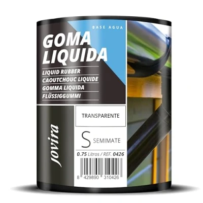 Imagen de JOVIRA PINTURAS Goma Líquida al Agua. Impermeabilizante especial para sellar, proteger y reparar. (750 Mililitros, Transparente)