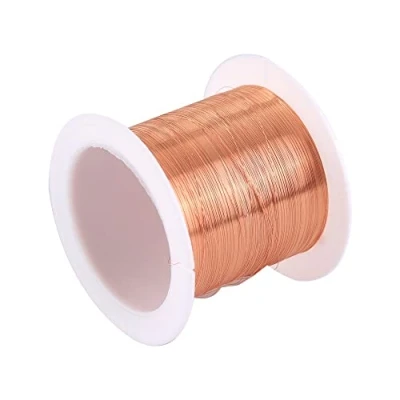 Imagen de DONGKER Alambre de cobre esmaltado, 0,1 mm x 50 m, bobina para inductores transformadores conexión y soldadura