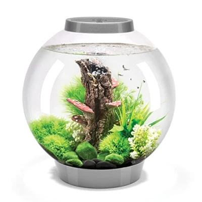Imagen de biOrb 72006 CLASSIC 30 LED plateado acuario decorativo completo con sistema de filtrado, iluminación y grava cerámica resistente cristal acrílico