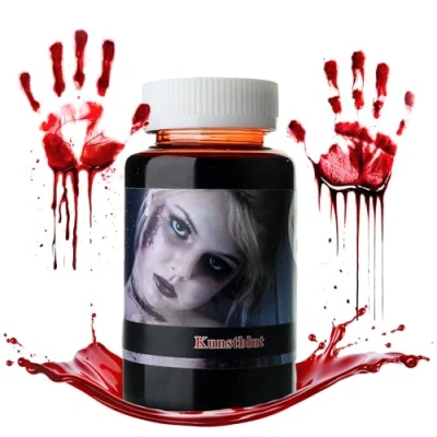 Imagen de KOH Sangre Falsa 250 ml de película Premium Halloween, Maquillaje Zombis, Vampiro, Falsa, Carnaval