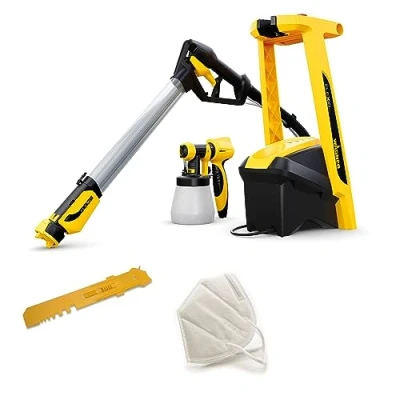 Imagen de WAGNER pulverizador de Pintura W 950 FLEXiO para plásticas/látex, Barnices y esmaltes Interiores, 15 m² 5 min, depósito 800 ml, 630 W, Manguera 3,5 m