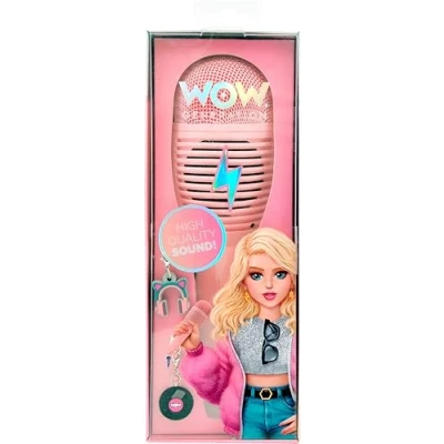 Imagen de WOW GENERATION Micrófono de Karaoke Rosa para Niñas, Altavoz Incorporado, Distorsión Voz, Personalizable con Charms, Larga Duración Batería, Ideal Regalo.