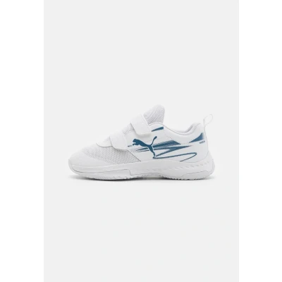 Imagen de Puma Varion II JR Unisex Zapatillas de balonmano para niños, Talla: 29, White/blue horizon Zapatos
