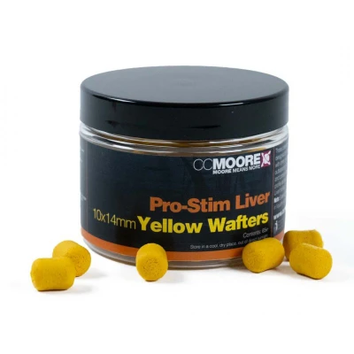 Imagen de CC Moore Pro Stim Liver Colour Dumbell Wafters Yellow (10x14mm) Wafter