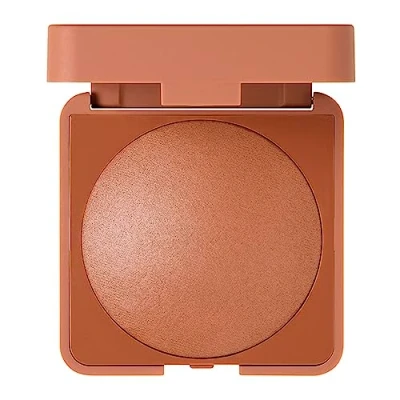 Imagen de 3INA MAKEUP The Bronzer Powder 674 Marron oscuro Polvo bronceador ligero Polvos de sol larga duración Con dos tipos acabados: mate y brillo Vegan Cruelty Free