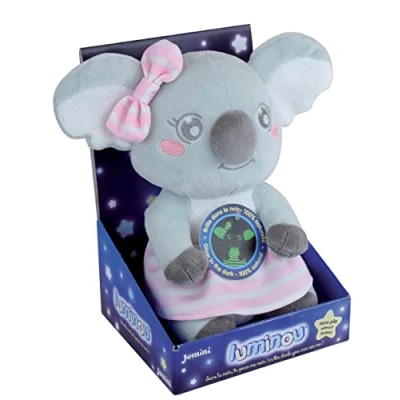 Imagen de Jemini Cally Mimi Koala Luminou Peluche (+/ 22 cm), Color Gris/Rosa (CIJEP 40739)