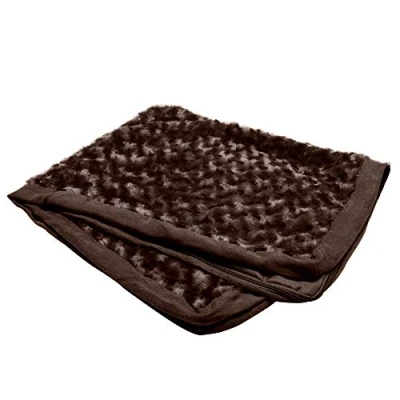 Imagen de FurHaven Funda de Repuesto para Cama Perro, colchón Piel sintética rizada Ultra Afelpada y Gamuza, Color Chocolate, Jumbo (XL)