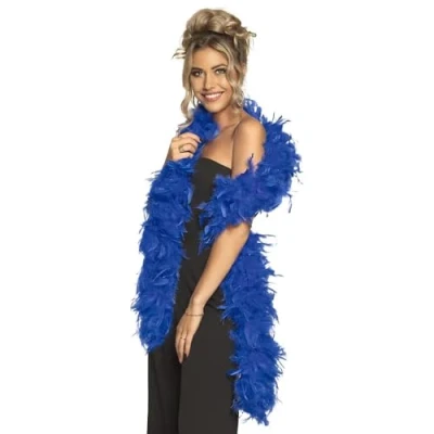 Imagen de Boland 52607, Boa de plumas, Unisex adulto, Azul, aprox. 180 cm
