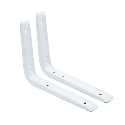 Imagen de DOJA Barcelona Escuadra Metalica Blanca 250 x 200 mm Pack 2 Escuadras Metalicas Baldas Angulos para Estanterias Soportes Estanteria Pared en Angulo Bricolaje, Soporte Estante...