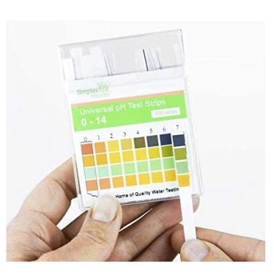 Imagen de Tiras de prueba para medir el pH SimplexHealth, universales, con rango 0 14, 100 unidades. base ácida y guía