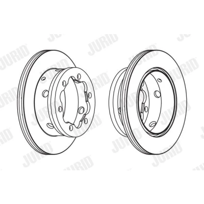 Imagen de JURID 567810J Disco de freno 285 22 6 145 ventilado aceitado sin tornillos MERCEDES BENZ: Sprinter 3 T Furgón