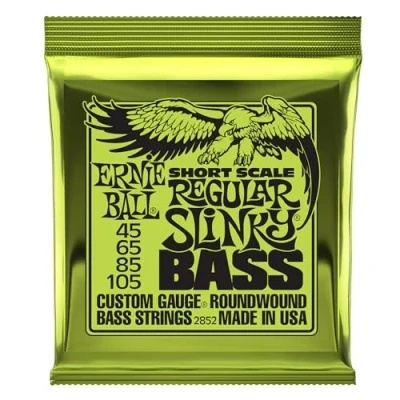 Imagen de Ernie Ball Regular Slinky Cuerdas para bajo de escala corta, entorchado níquel, calibre 50 105