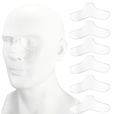 Imagen de almohadillas de nariz para máscaras CPAP, gel cómodas nasal máquina puente máscaras, 6 unidades