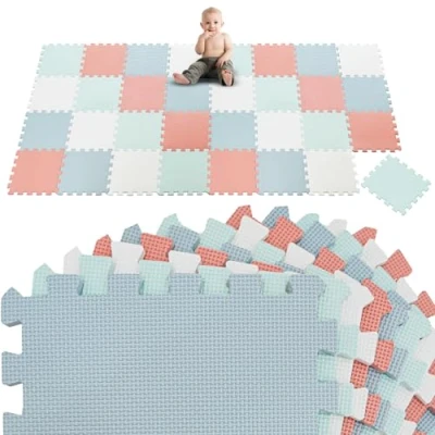 Imagen de LittleTom 36 Piezas Alfombra Bebé desde el Primer Mes 30x30 Colchoneta Suelo Puzzle Bebe Acolchada Plegable Infantil Niños Foam