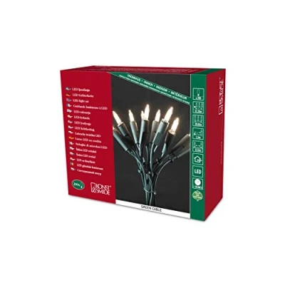Imagen de Konstsmide Next Generation Guirnalda de 50 luces LED, luz blanca cálida, blanco, 200