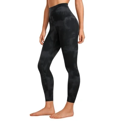 Imagen de CRZ Yoga Mujer Butterluxe Leggings De 64cm Cintura Súper Alta Pantalones Entrenamiento Flores Tinte Negro 40