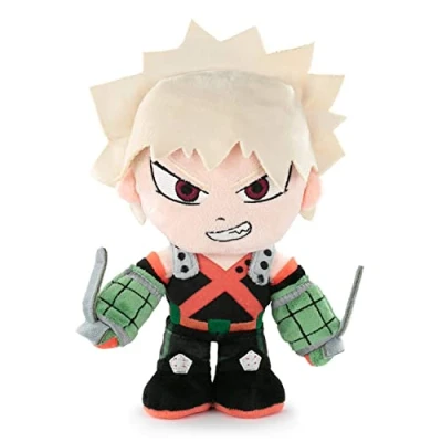 Imagen de BARRADO Peluche de los Personajes My Hero Academia 30 Centímetros Deku, Bakugo, Todoroki Calidad Super Soft (Bakugo)