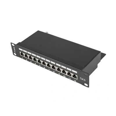 Imagen de Lanberg Patch Panel 10&#039;&#039;, 12 Port 1U, Cat.6, Black
