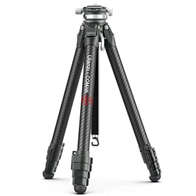 Imagen de Trípode Cámara de Carbono, ULANZI Zero y Viaje con Cabeza panorámica 360 Arca Swiss, Carbono Columna Central Extraíble, Videocámara Capacidad 18KG Peso