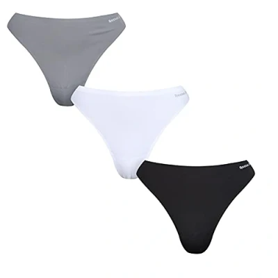 Imagen de Reebok RAE, Tanga Bonded para Mujer, (Pack de 3), Negro/Blanco/Gris Frío, S