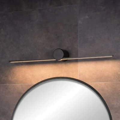 Imagen de Lucide Aplique de pared LED Mizar, 60 cm, negro, IP44