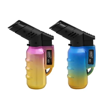 Imagen de Soplete De Cocina, Encendedor Mechero Butano, Recargable Mini Culinario con Llama Ajustable para barbacóa Brulée Crema Cámping (Gas precargado), Pack x2