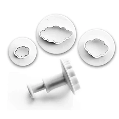 Imagen de Ibili 788409 Set 3 CORTADORES con EXPULSOR Nubes, Stainless Steel, Blanco, Centimeters