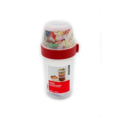 Imagen de Lock &amp; Vaso de plástico para cereales dos vías Fiambrera pequeña con tapa rosca y recipientes 760 ml 310