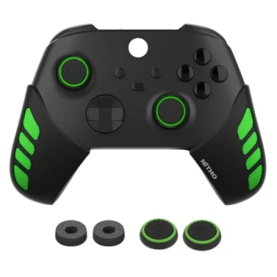 Imagen de NiTHO Gaming Kit para Mando Xbox Series X/S, Incluye Mangos de Silicona Antisudor, Anillos Precisión, Empuñaduras Pulgar, Mejorar el Control y la Precisión Puntería X/S