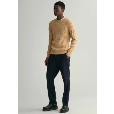 Imagen de GANT Cable Cneck Jersey de punto camel, Hombre, Talla: Large, Camel
