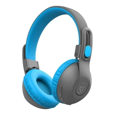 Imagen de JLab JBuddies Studio 2 Cuffie Wireless per Bambini, Bluetooth, Volume limitato, microfono, autonomia 65+ Ore, isolamento acustico, modalità condivisione e cablata, BLU