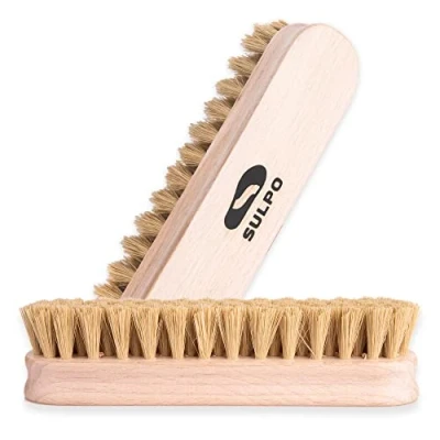 Imagen de SULPO Cepillo para Limpieza Juego de cepillos cerdas Suaves pulidor Zapatos Abrigos Sofá Zapatillas casa 2 Piezas Color Natural