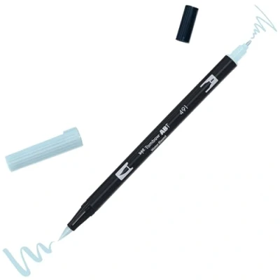 Imagen de Tombow ABT Dual Brush Rotulador Doble Punta Pincel Acuarelable Para Lettering, Dibujo, Pintura, Manga Uso Doméstico y Profesional Color cyan