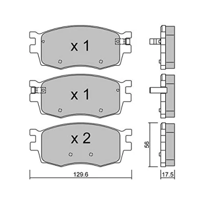 Imagen de Juego de pastillas METELLI 22 0724 0