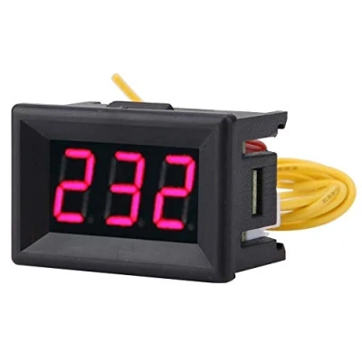 Imagen de voltimetro + Akozon Voltímetro Digital 0.36&quot; Pantalla LED Medidor de voltaje CA Panel 70 380V