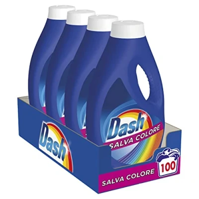 Imagen de Dash Detergente Líquido Salva Color, colores brillantes lavado tras lavado, pack de 4