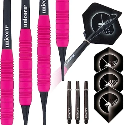 Imagen de ‎Unicorn Core PlusLatón RosadoDardos de Punta Suave, Unisex, Rosa, 17 g
