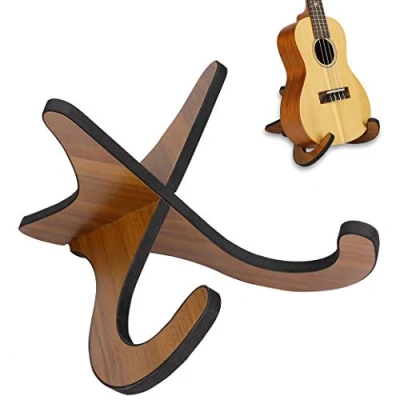Imagen de Soporte para Ukelele Base Plegable de Madera Portátil Instrumentos Musicales Mandolina, Banjo y Violín