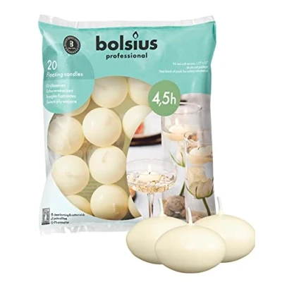Imagen de Bolsius 103632053705 Juego de velas, 30 x 45 mm, Unscented