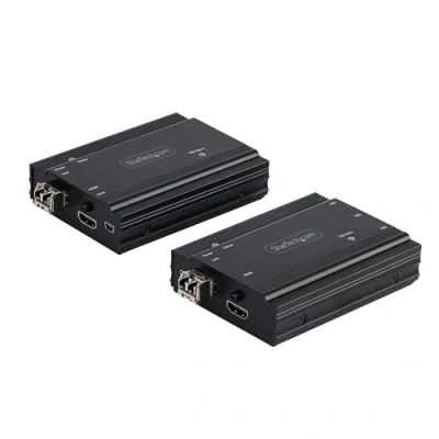 Imagen de StarTech.com Extensor KVM HDMI de 4K por Fibra Alargador Consola Switch con Vídeo y USB Remoto, hasta 300m (Multimodo) 2 Módulos SFP+ MMF 10Gb, (TX/RX) (SV565FXHD4KU)