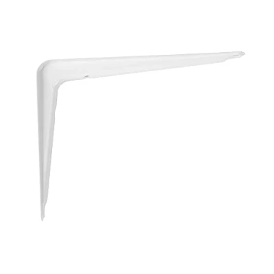 Imagen de Amig Palomilla para estanterías de pared Escuadra metálica baldas Ángulo estantes Soporte estantería Acero Color Blanco Medida: 200x150 mm Peso máx. recomendado: 35 Kg