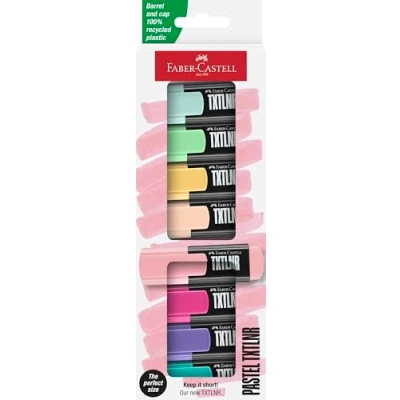 Imagen de Faber Castell 154218 Pack de 8 Marcadores Fluorescentes TXTLNR Pastel