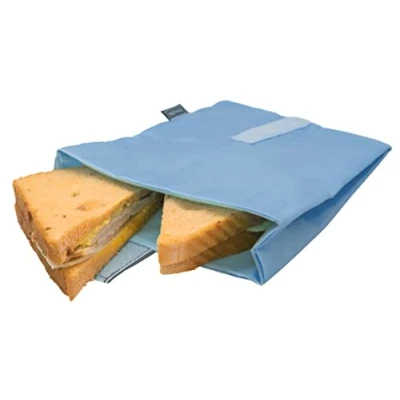 Imagen de NERTHUS FIH 869 Bolsa para Sandwich XL Reutilizable Azul, ecológica, Adaptable, facil de Limpiar y Apta Lavadora