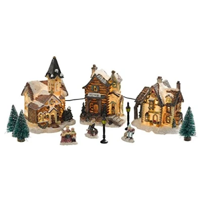 Imagen de Aucune Codico Coffret 3 Casas 11 Pieces 10 LED 38 x 14,5 19,5 cm, Color Blanco