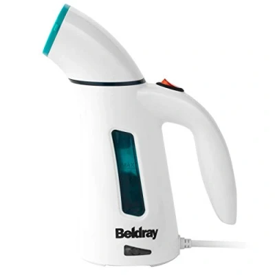 Imagen de Beldray BEL0725TQ VDEEU7 Vaporizador de Mano Para Ropa, Ligero y Práctico, Compacto, Depósito 100 ml, Vapor Continuo, Refresca Desinfecta Todos los Tejidos Prendas, Turquesa, 600 W