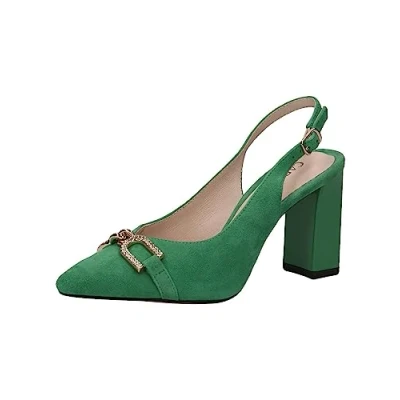 Imagen de CAPRICE 9 29600 20, Eslinga de bombas Mujer, Verde (Green Suede), 37.5 EU