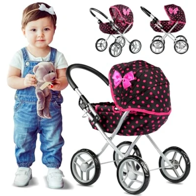 Imagen de Kinderplay Carrito Bebe Juguetes, Cochecito para Muñecas de Muñecas, Gondola, KP0260G