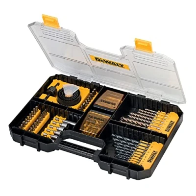 Imagen de DEWALT DT71569 QZ Juego TSTAK de 100 piezas para taladrar y atornillar en mampostería, metal madera, Puntas, Brocas Accesorios Estuche Tough Case