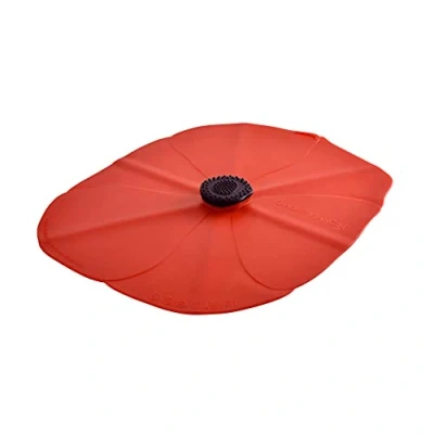 Imagen de Charles Viancin Tapa de silicona Poppy Oblong para almacenar y cocinar alimentos, 35x25cm Sello hermético Apto horno, microondas, congelador, estufa lavavajillas